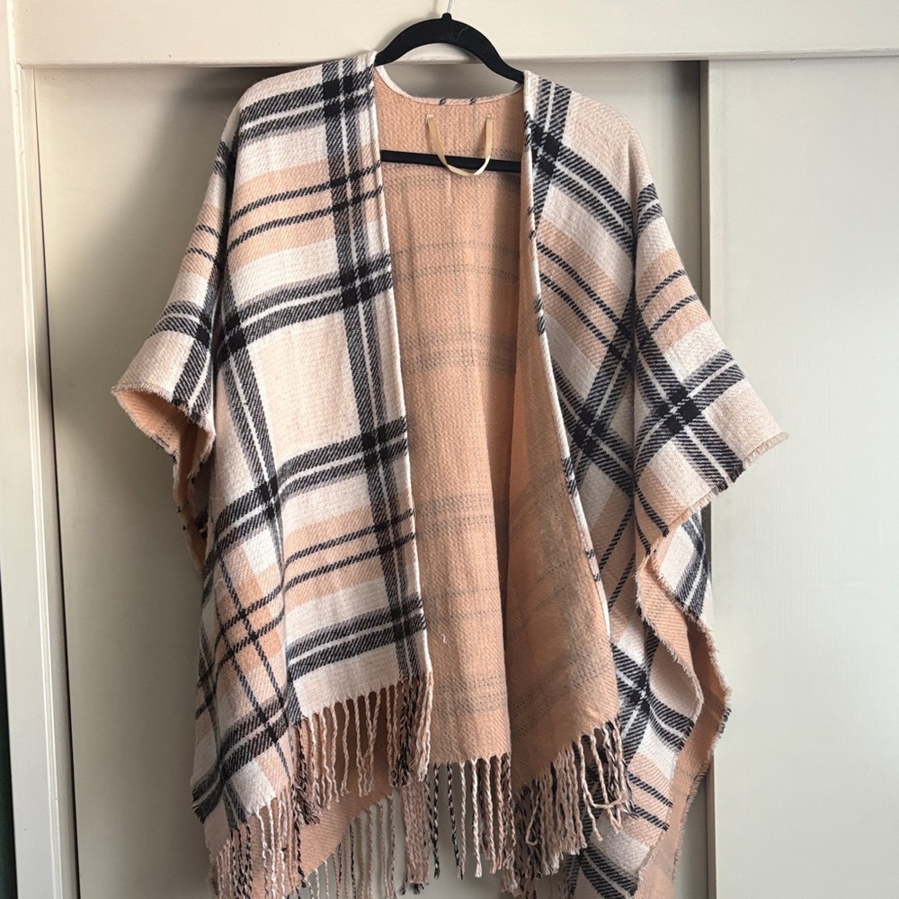 Flannel poncho